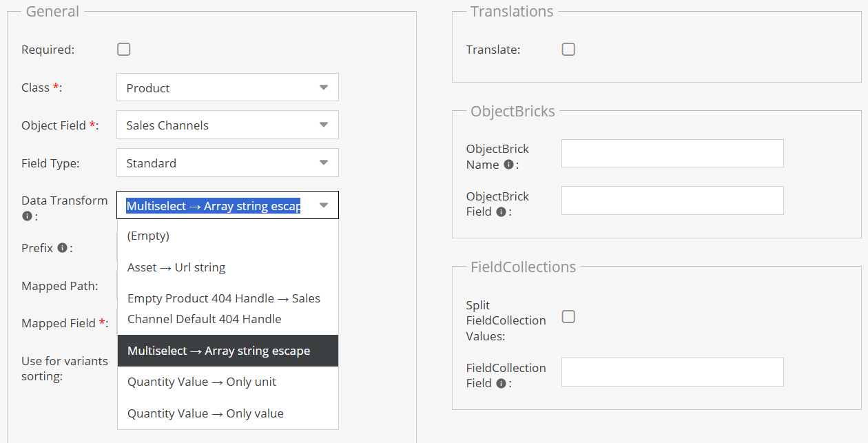 Select Operatore Custom